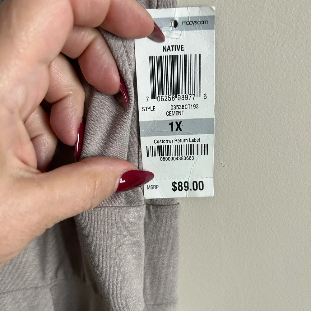 INC International Concepts Women's Taupe Midi Dress - Picture 6 of 7